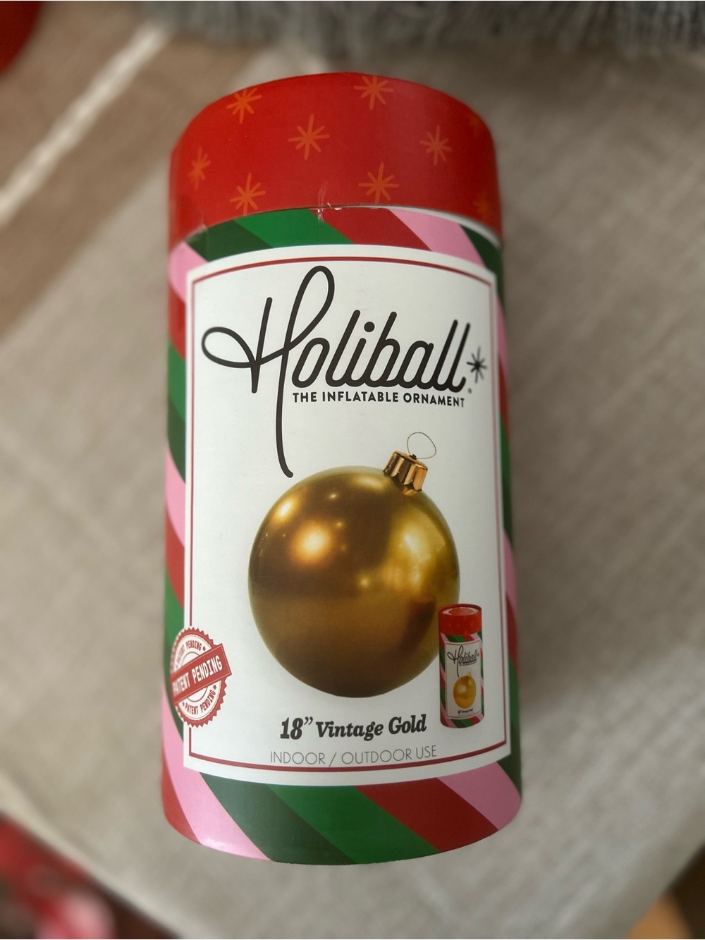 Holiball 18” Gold Inflatable Ornament - NEW!